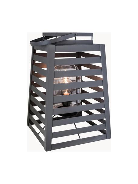 Vloerlamp Yankton met stekker, Lamp: gepoedercoat metaal, Diffuser: glas, Grijs, B 30 x H 60 cm