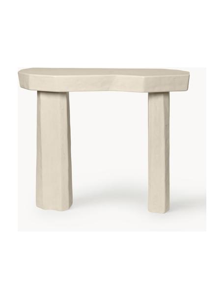 Console en béton Staffa, Béton, renforcé de verre, Blanc cassé, mat, larg. 101 x haut. 85 cm