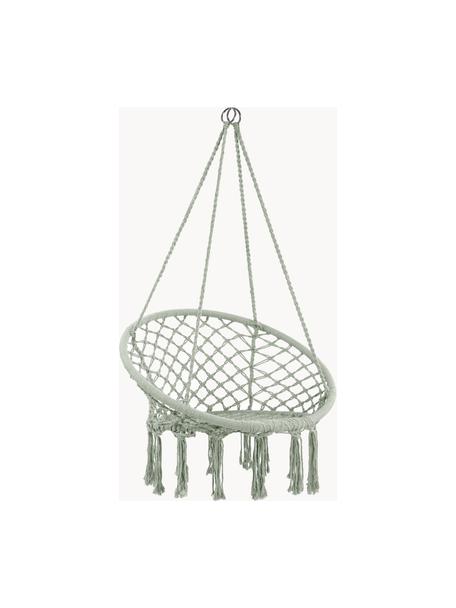 Fauteuil hamac à franges Bang, Gris, Ø 91 x haut. 128 cm