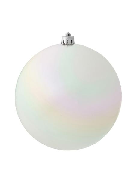 Bolas de Navidad irrompibles Stix, Plástico irrompible, Blanco, multicolor, Ø 14 cm, 2 uds.