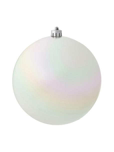 Bruchfeste Weihnachtskugel Stix, Bruchfester Kunststoff, Weiß, Bunt, Ø 14 cm, 2 Stück