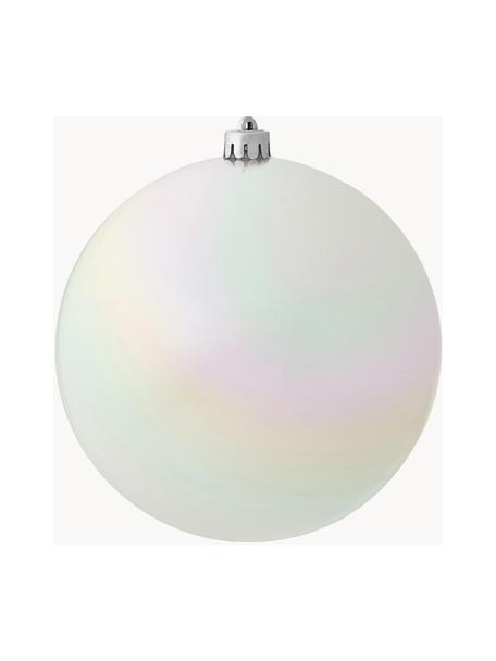 Bruchfeste Weihnachtskugel Stix, Bruchfester Kunststoff, Weiß, Bunt, Ø 14 cm, 2 Stück