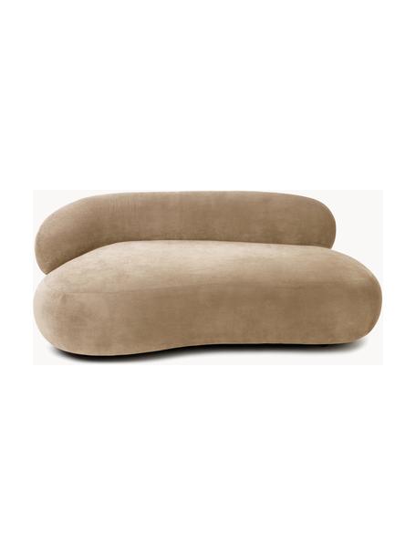 Sofá riñón Alba (2 plazas), Tapizado: 97% poliéster, 3% nylon A, Estructura: madera de abeto maciza, m, Patas: plástico, Tejido beige, An 185 x F 114 cm, respaldo izquierdo
