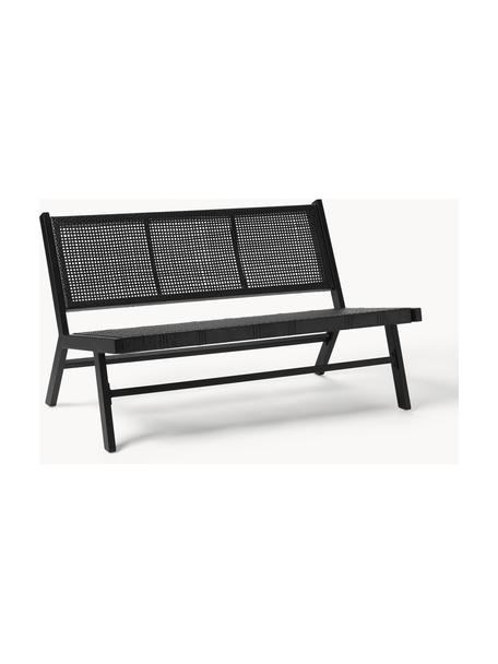 Banc de jardin Palina, Noir, larg. 121 x haut. 75 cm