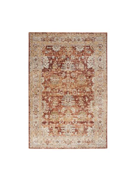 Kurzflor-Teppich Sahar mit Ornamentmuster, 100 % Polyester, Rottöne, Gelbtöne, Beigetöne, B 240 x L 310 cm (Größe L)