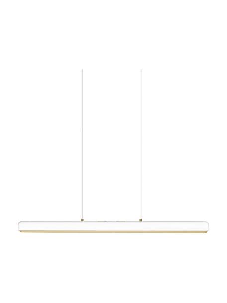 Dimbare LED hanglamp Hazel in wit, Lampenkap: gecoat metaal, Wit, B 100 x H 7 cm