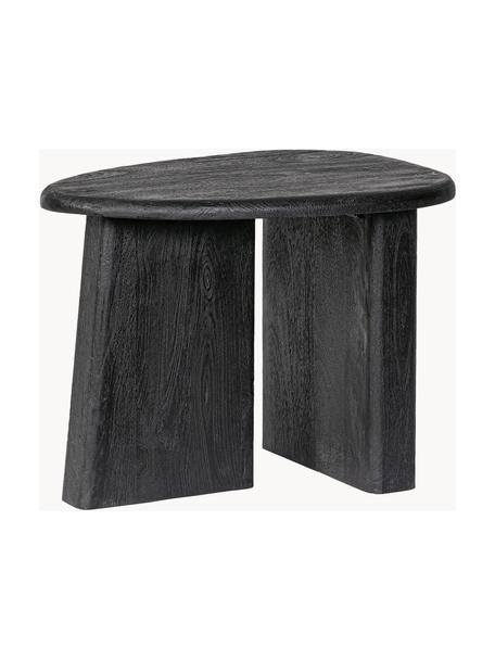 Mesa de centro ovalada de madera de mango Zacatecas, Madera de mango, Madera de mango, negro pintado, An 60 x F 45 cm