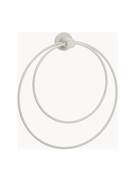 Wandhanddoekenhouder Loop van metaal, Gecoat metaal, Lichtgrijs, B 26 x H 23 cm