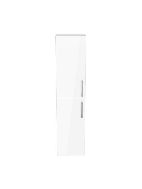 Hoge badkamerkast Orna, B 40 cm, Handvatten: aluminium, gecoat, Wit, B 40 x H 180 cm