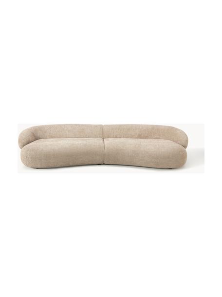 Sofa Alba (4-Sitzer) aus Teddy-Bouclé, Bezug: 100 % Polyester Der strap, Gestell: Massives Fichtenholz, Kie, Teddy-Bouclé Beige, B 326 x T 112 cm