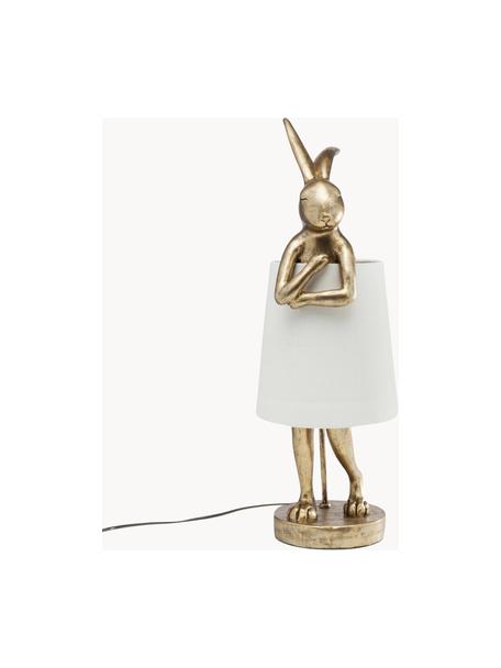 Lampa stołowa Rabbit, Biały, odcienie złotego, Ø 23 x W 68 cm