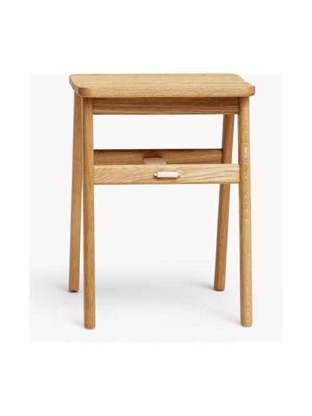 Klappbarer Hocker Angle aus Eichenholz, Eichenholz

Dieses Produkt wird aus nachhaltig gewonnenem, FSC®-zertifiziertem Holz gefertigt., Eichenholz, B 41 x H 48 cm