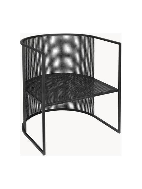 Fauteuil lounge de jardin Bauhaus, Acier, revêtement par poudre, Noir, larg. 64 x prof. 63 cm