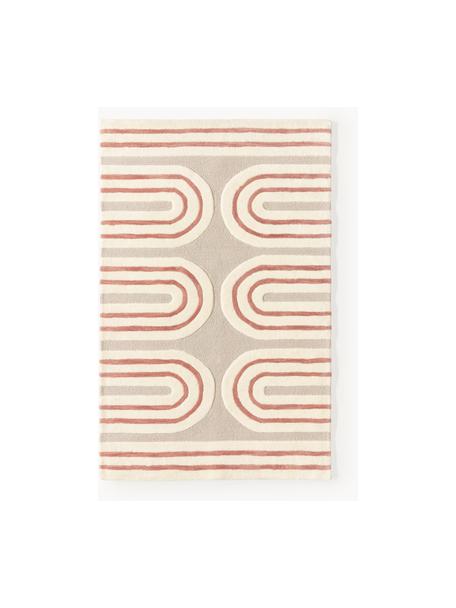 Ręcznie tuftowany dywan z wełny Arne, Beżowy, terakota, kremowobiały, S 120 x D 180 cm (Rozmiar S)