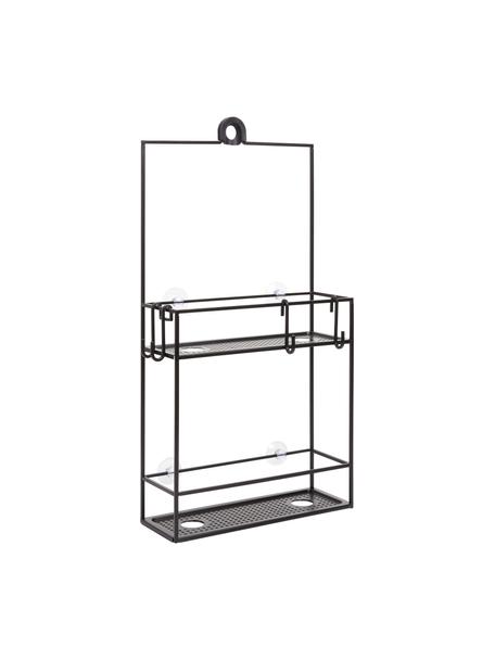 Sprchová polica Cubiko, Potiahnutý kov, Čierna, Š 11 x V 61 cm
