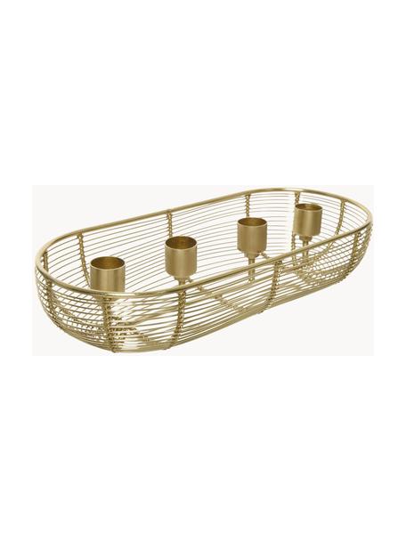 Świecznik Eosen, Metal, Odcienie złotego, D 29 x W 7 cm