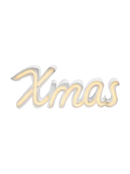 Scritta natalizia a LED con spina Austin, larg. 40 cm, Metallo laccato, Bianco, Larg. 40 x Alt. 16 cm