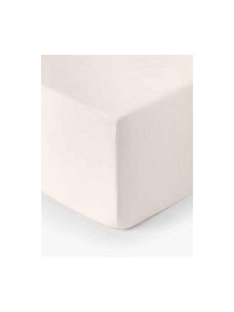 Boxspring hoeslaken Biba, flanel, Weeftechniek: flanel Flanel is een knuf, Beige, B 160 x L 200 cm, H 35 cm