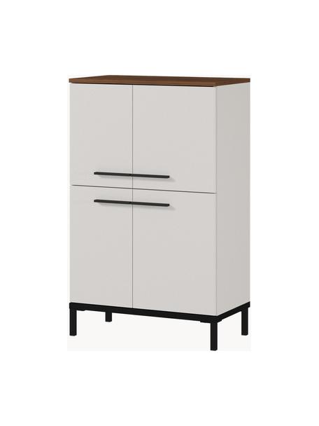 Midi badkamerkast Elisa, B 60 cm, Frame: met melamine beklede spaa, Beige, donker hout, B 60 x H 97 cm