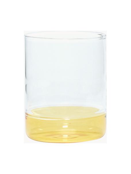 Mundgeblasene Wassergläser Kiosk, 6 Stück, Glas, Gelb, Ø 8 x H 10 cm, 380 ml