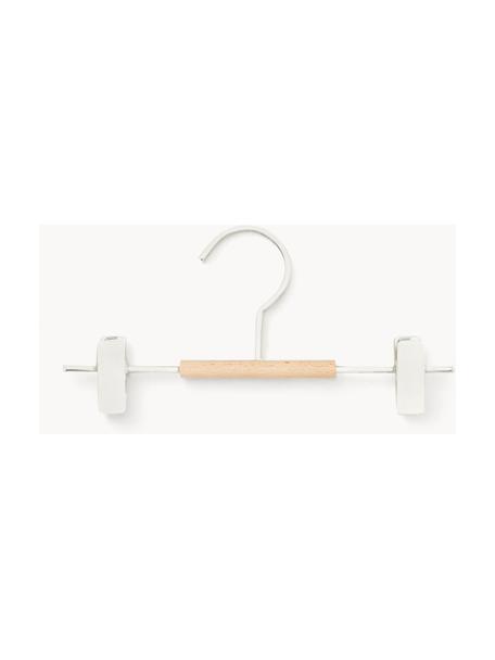 Cintres Kids Clip, 5 pièces, Bois, acier, revêtement par poudre, Blanc, larg. 25 x haut. 12 cm