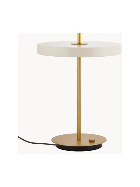 Stmívatelná stolní LED lampa Asteria, Světle béžová, zlatá, Š 31 cm, V 42 cm