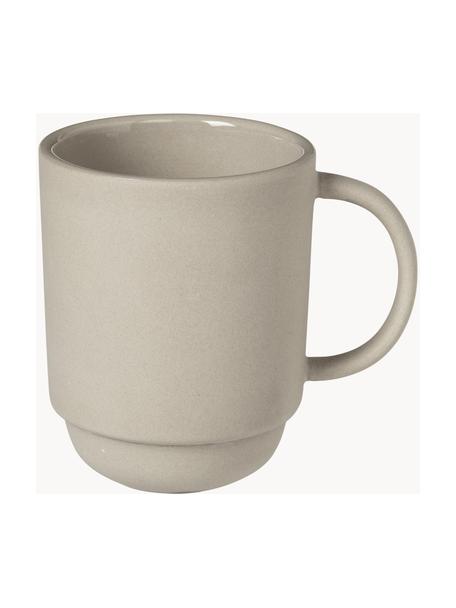 Tassen Nordic Bistro, 4 Stück, Steingut, Beige, Ø 12 x H 11 cm, 300 ml