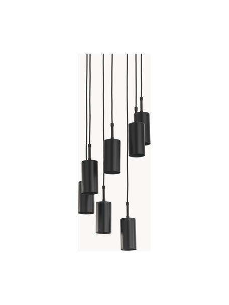 Cluster-Pendelleuchte Arvo, Lampenschirm: Metall, pulverbeschichtet, Baldachin: Metall, pulverbeschichtet, Schwarz, Ø 38 x H 3 cm