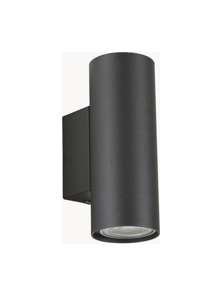 Wandspot Paul, Lampenkap: gepoedercoat metaal,gestr, Zwart, B 6 x H 16 cm