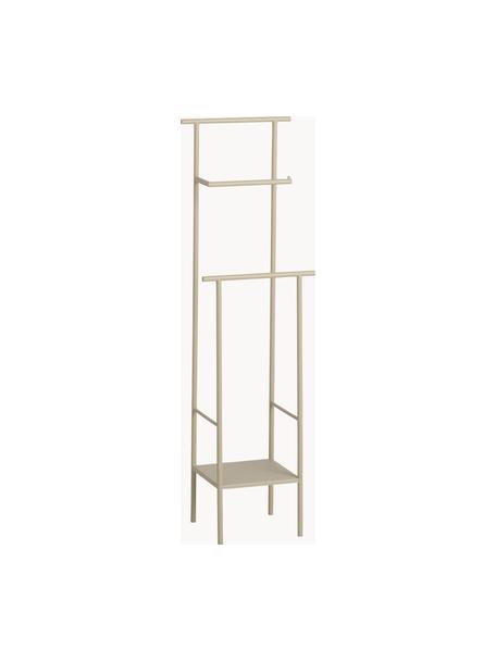 Scaffale porta carta igienica Dora, Acciaio inossidabile verniciato a polvere, Beige chiaro opaco, Larg. 18 x Alt. 62 cm