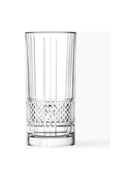 Bicchieri long drink in cristallo con rilievo Brillante 6 pz, Cristallo

Porta il fascino del vetro di cristallo sulla tua tavola da pranzo! Il vetro è eccezionalmente trasparente e pesante, il che lo rende prezioso e bello allo stesso tempo. Inoltre, i tagli in filigrana rendono ogni pezzo un oggetto speciale, pratico e bello al tempo stesso., Trasparente, Ø 7 x Alt. 15 cm, 350 ml