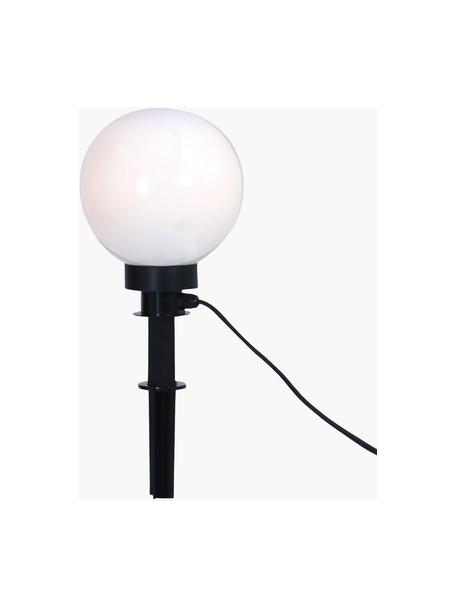 Lámpara de pie Ball, con enchufe, Lámpara: vidrio acrílico, Cable: plástico, Blanco, negro, Ø 20 x Al 64 cm