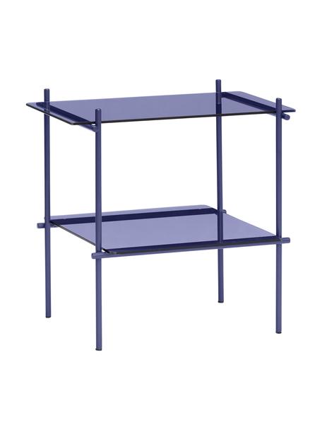 Skleněný odkládací stolek Niche, Modrá, transparentní, Š 40 cm, V 39 cm