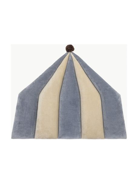 Tête de lit Carley, Gris-bleu, beige clair, larg. 90 x haut. 68 cm