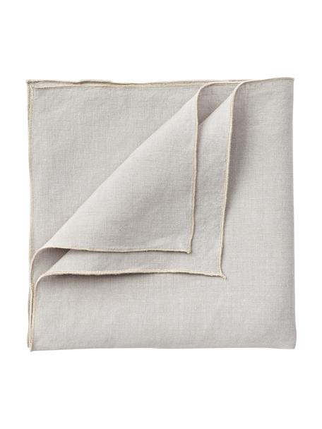 Serwetka z lnu Kennedy, 4 szt., 100% len prany z certyfikatem European Flax, Szary, beżowy, S 45 x D 45 cm