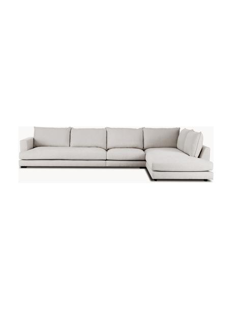 Canapé d'angle XL Tribeca, Tissu gris clair, larg. 405 x prof. 228 cm, méridienne à gauche