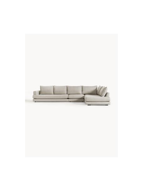 XL-Ecksofa Tribeca, Bezug: 100 % Polyester Der hochw, Gestell: Massives Kiefernholz, Webstoff Hellgrau, B 405 x T 228 cm, Eckteil links