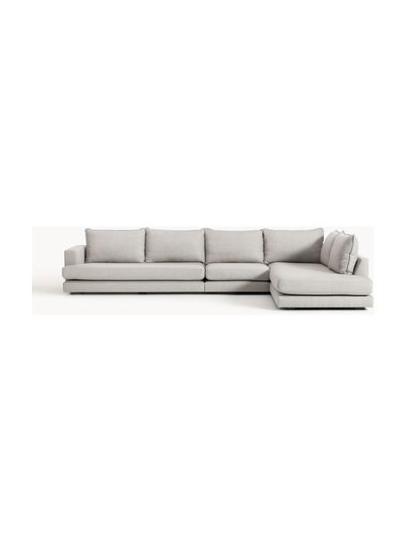 Canapé d'angle XL Tribeca, Tissu gris clair, larg. 405 x prof. 228 cm, méridienne à gauche