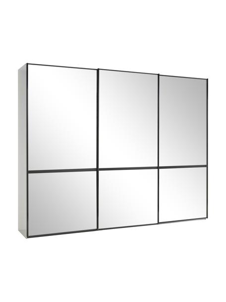 Armario Montreal, 3 puertas correderas, Estructura: material a base de madera, Barra: metal recubierto, Espejo, An 300 x Al 217 cm