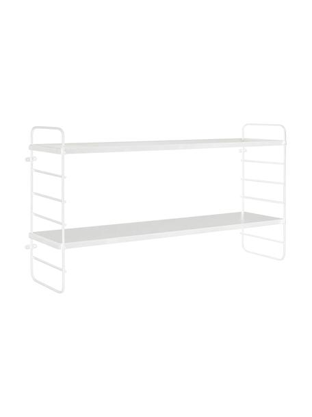 Petite étagère murale blanche en métal North, Blanc, larg. 65 x haut. 35 cm