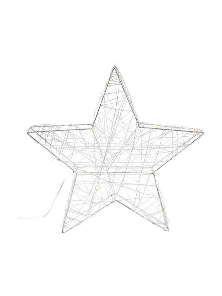 Estrella de luz LED Marika, a pilas, Metal, Plateado, An 30 x Al 29 cm