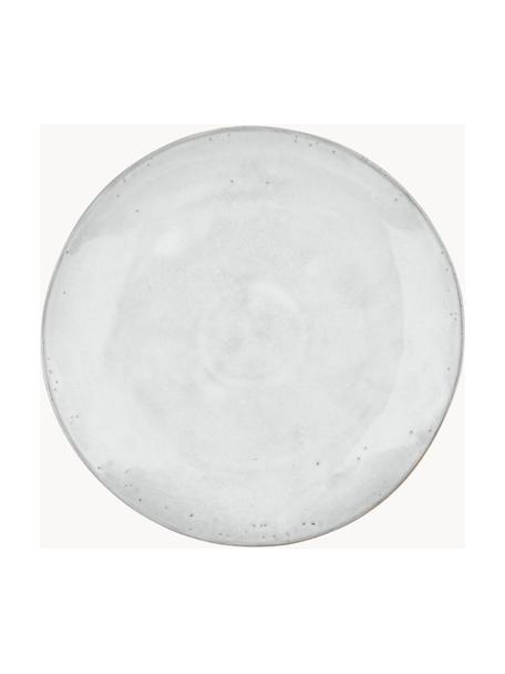 Dessous-de-plat artisanaux Nordic Sand, 4 pièces, Grès cérame, Gris clair, chiné, Ø 31 cm