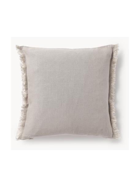 Housse de coussin pur lin avec franges Luana, 100 % pur lin

Le lin est naturellement doté d'un toucher plutôt rugueux et d'un aspect froissé
Sa résistance élevée au accrocs lui confère robustesse et longévité, Beige clair, larg. 40 x long. 40 cm