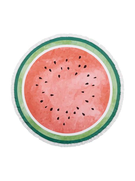 Kulatá plážová osuška Melon, 55 % polyester, 45 % bavlna
Velmi nízká gramáž 340 g/m², Tmavě zelená, světle zelená, červená, Ø 150 cm