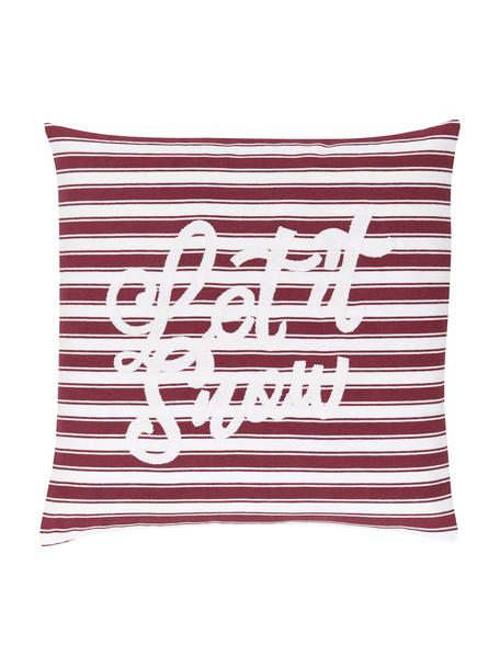 Vyšívaný poťah na vankúš Let it snow, 100 %  bavlna, Červená, Š 45 x D 45 cm