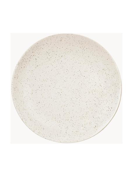 Ručne vyrobený plytký tanier Nordic Vanilla, 4 ks, Kamenina, Krémovobiela, škvrnitá, Ø 26 cm