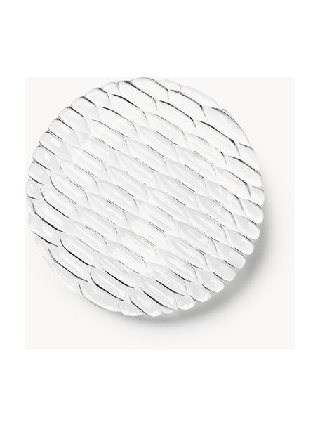 Assiettes plates avec motif texturé Jellies, 4 pièces, Plastique, Transparent, Ø 25 cm