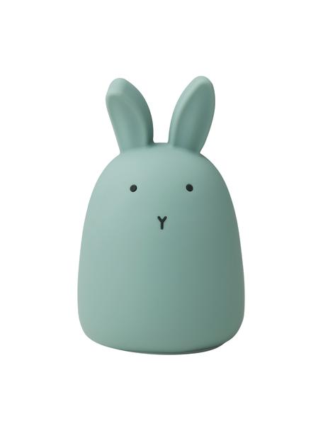 Décoration lumineuse LED enfant Winston Rabbit, 100 % silicone, Vert, Ø 11 cm x haut. 14 cm