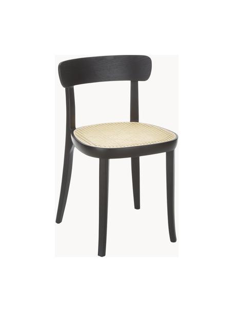 Houten stoelen Richie met Weens vlechtwerk, 2 stuks, Zitvlak: rotan, Frame: massief beukenhout, Beige, beukenhout, B 45 x H 75 cm