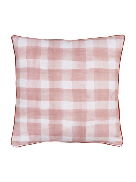 Designový oboustranný povlak na polštář Check od Candice Gray, 100 % bavlna, s certifikátem GOTS, Růžová, Š 50 cm, D 50 cm